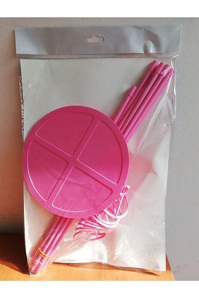 Cadde Süs Pink Balloon Stand with 7