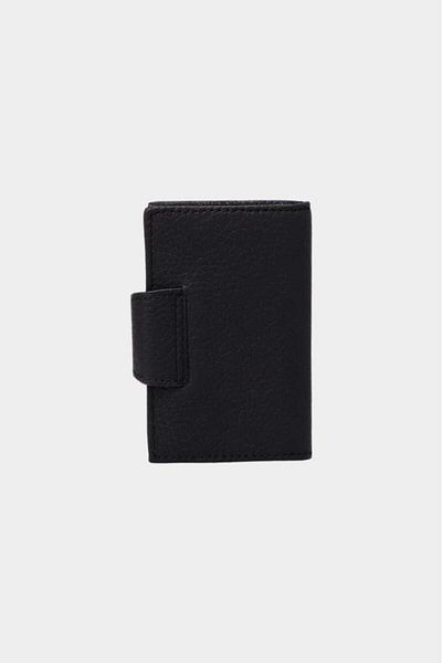 Grande Men's Card Holder - Genuine Leather, Black, Model 827