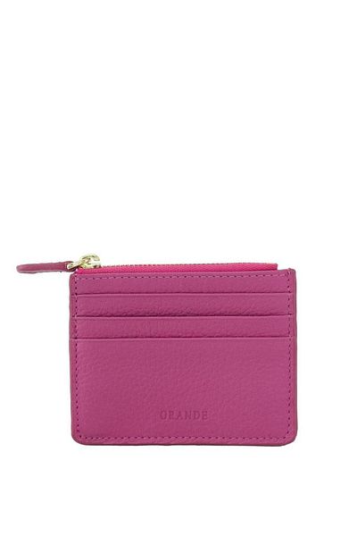 Grande Men's Wallet - Genuine Leather, Pink, Model 820