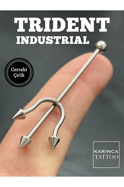 Karınca Piercing Poseidon Spear Ear Bridge (industrial) Piercing