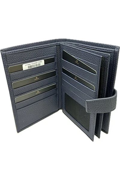 Grande Navy Blue Genuine Leather Men's Wallet - 2462
