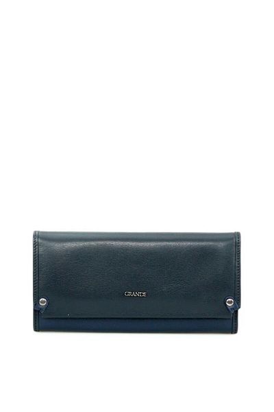 Grande Navy Blue Genuine Leather Women's Wallet - 2748