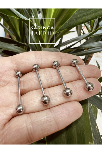 Karınca Piercing Kararmaz Cerrahi Çelik Dil Piercing Alerji Yapmaz Bridge Nipple Yanak Genital Cheek Köprü