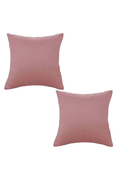 House One مجموعة من قطعتين من الوسائد المزخرفة المخملية الناعمة بتصميم سادة و...