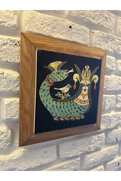 woodhomeworks Solid Framed Natural Stone Marble Table Board 26X26 cm