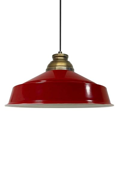 Bamyum Asletl-Lock Industrial Vintage Hängelampe  40 cm, Rot Metall Pendelleuchte
