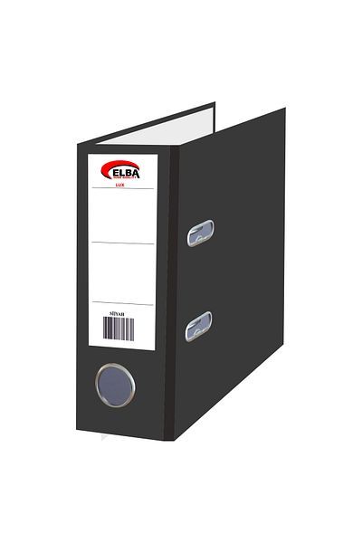 ELBA Large Black Plastic Telegraph Folder - Lux