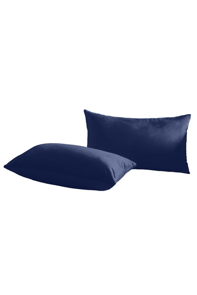 House One Set of 2Pieces Rectangular Soft Velvet Decorative Cushion with Soli...