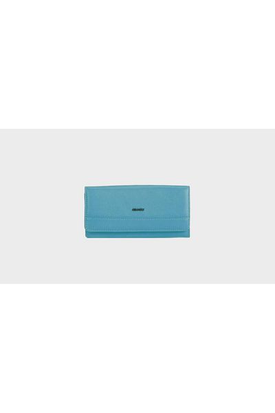 Grande Sky Blue Genuine Leather Women's Wallet - 2615