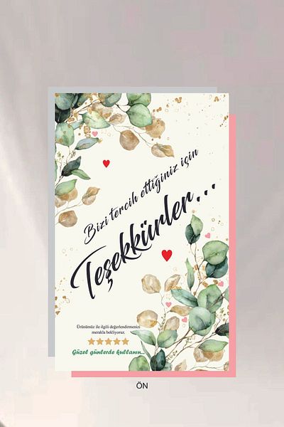 Bijuteri Kutucunuz 100 Floral Thank You Cards
