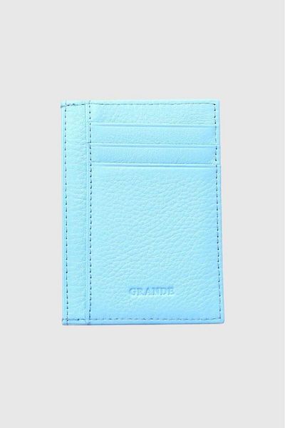 Grande Γνήσιο δέρμα ανδρική κάρτα Sky Blue 750