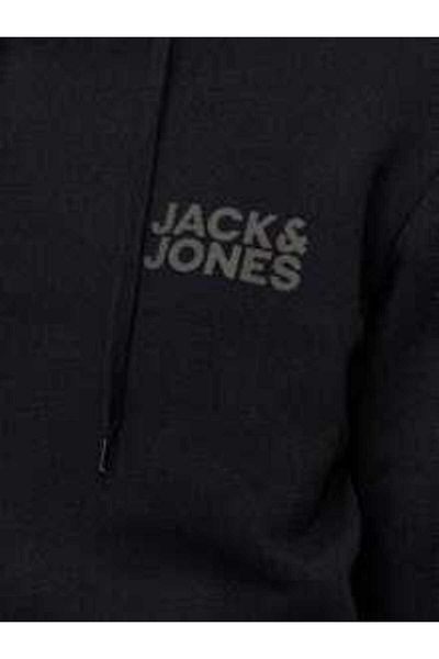 Jack & Jones Men's Hooded Black Sweatshirt - 12152840