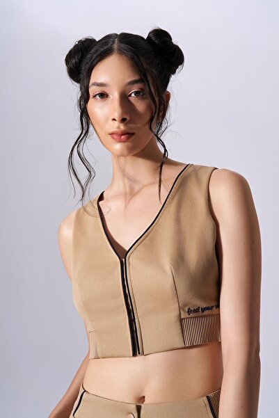 Naar Бежевий бюстгальтер Slim Fit з принтом для жінок - NAAR91309-CAMEL