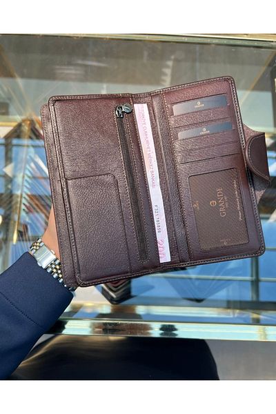 Grande Unisex Genuine Leather Wallet - Brown 2644