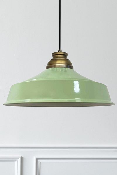 Bamyum Asletl-Lock Industrial Vintage Hängelampe  40 cm, Minz Grün Metall Pendelleuchte