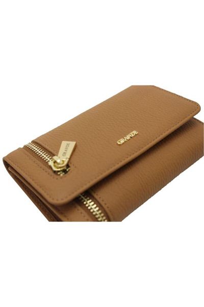 Grande Tan Genuine Leather Women's Wallet - 2639