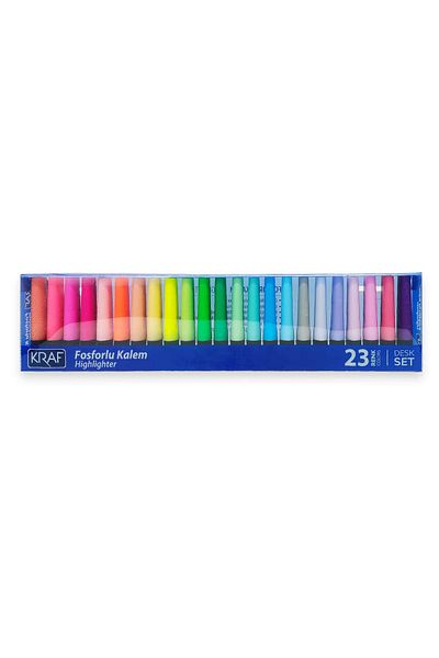 KRAF Highlighter 23 Colors Desk Set
