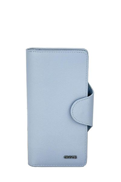 Grande Unisex Genuine Leather Wallet - Ice Blue, Model 2644