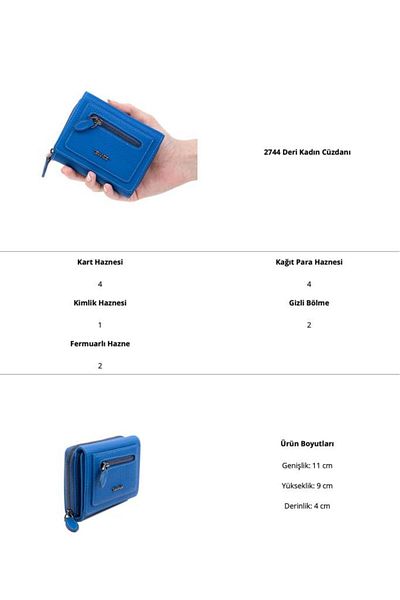 Grande Green Genuine Leather Women's Wallet - 2744