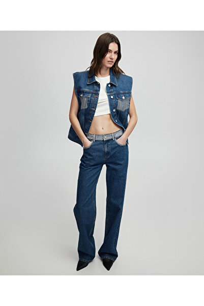 İpekyol Hotfix Printed Denim Vest