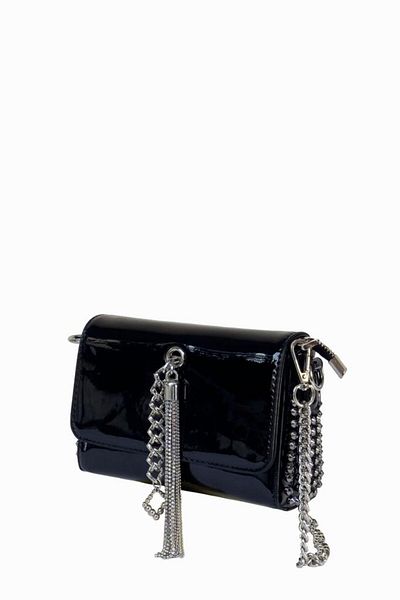 KRISTE BELL Black Patent Leather Women's Crossbody Bag - 26547