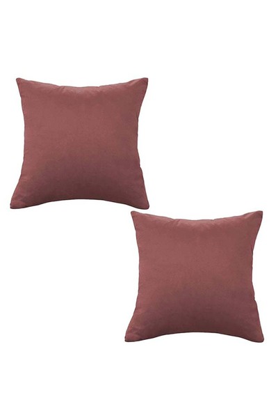 soufa dibaj مجموعة من قطعتين من الوسائد المزخرفة المخملية الناعمة بتصميم سادة...