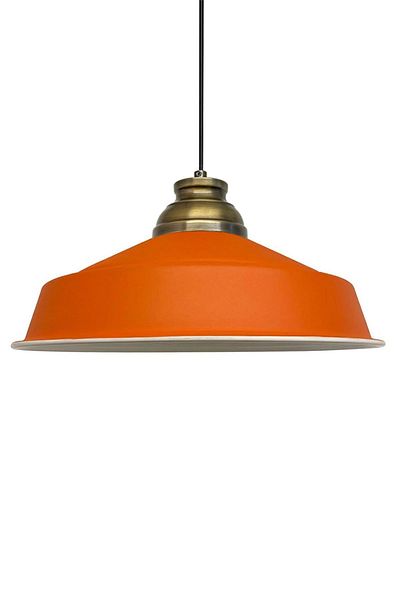 Bamyum Asletl-Lock Industrial Vintage Hängelampe  40 cm, Orange Metall Pendelleuchte