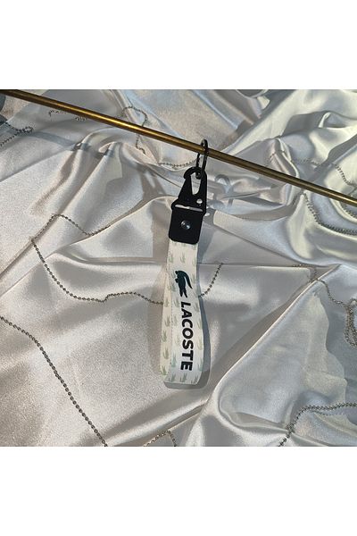 CEBECİOTO Lacosti White Cloth Keychain Good Quality Auto-Moto Accessory 19cm Double Sided Print