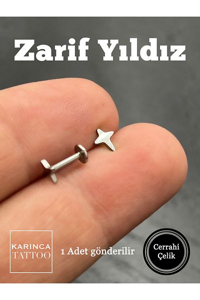 Karınca Piercing Star Rose & Gold & Silver Labret Ear Cartilage Lip Conch Helix Tragus Piercing
