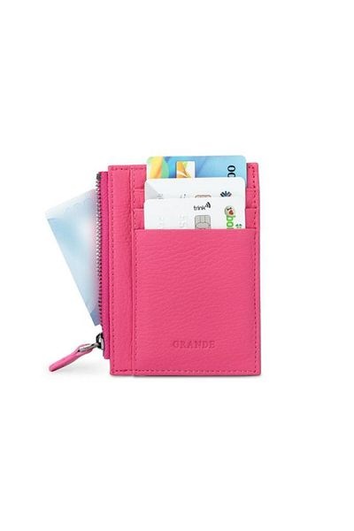 Grande Fuchsia Genuine Leather Card Holder - Model 853