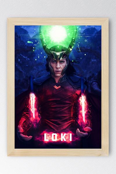 Saturn Loki Framed Painting - Marvel Movie Poster Painting