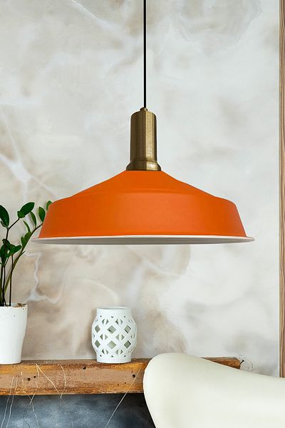 Bamyum Asletl 40 cm Hängelampe Metall E27 Orange