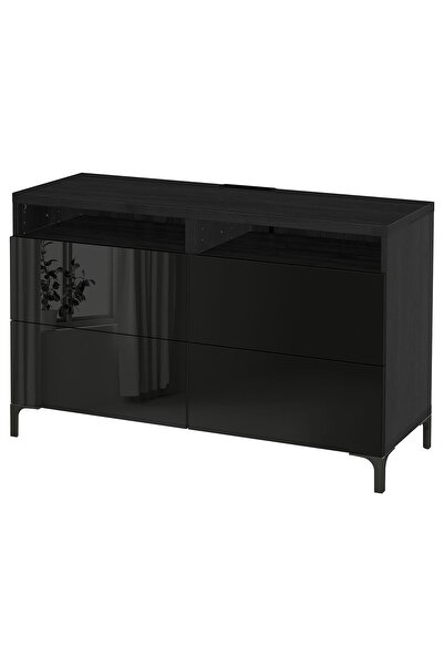 IKEA Parlak TV Sehpası, Fren Raylı, Cilalı, Genişlik: 120 cm  Derinlik: 40 cm...