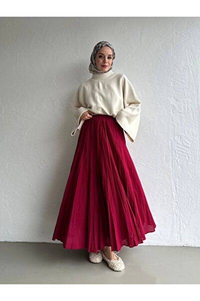 ALYAM BUTİK KIRIŞIK KUMAŞ ASTARSIZ CRUSH ETEK