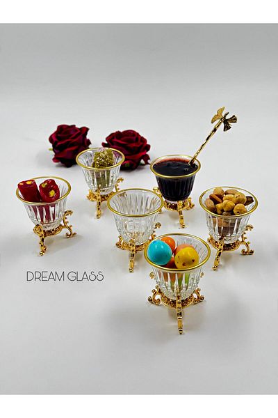 Dream glass 6 People Rose Cast Foot Slimmed Presentation & Presentation & Presentation