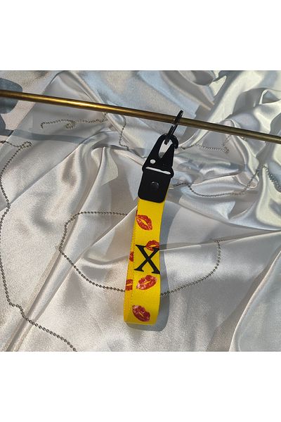 CEBECİOTO X Kissed Yellow Cloth Keychain Good Quality Auto-Moto Accessory 19cm Double Sided Print