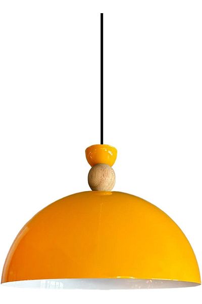 Bamyum Yimpi Küchenlampe Hängend Vintage Ø30 cm, Hängelampe Küche Gelb