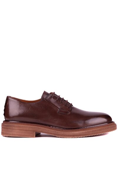 Shoetyle - Brown Genuine Leather Lace-Up Men's Shoes 666-4052