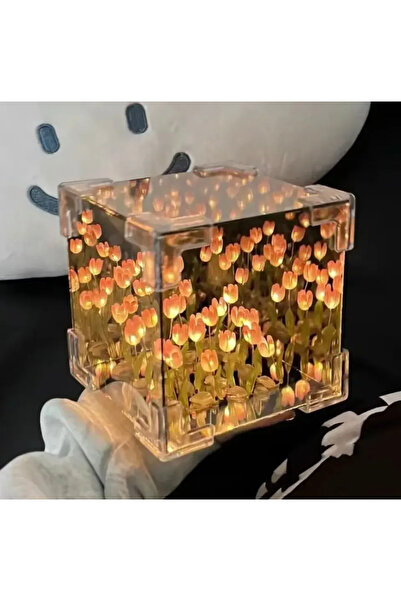 BGA Ev Dekorasyon Dekoratif Lale Çiçek Led Lamba Dıy Kendin Yap Demonte Led Lamba 9cmx9cm