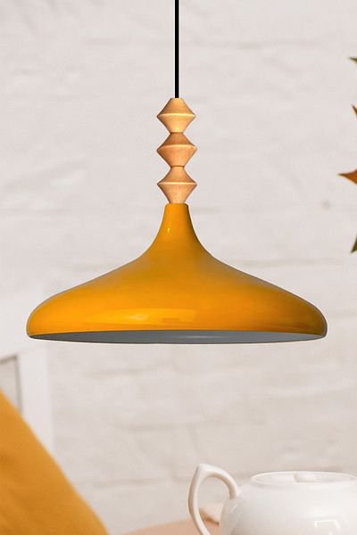 Bamyum Champion 35 cm Hängelampe Metall E27 Gelb