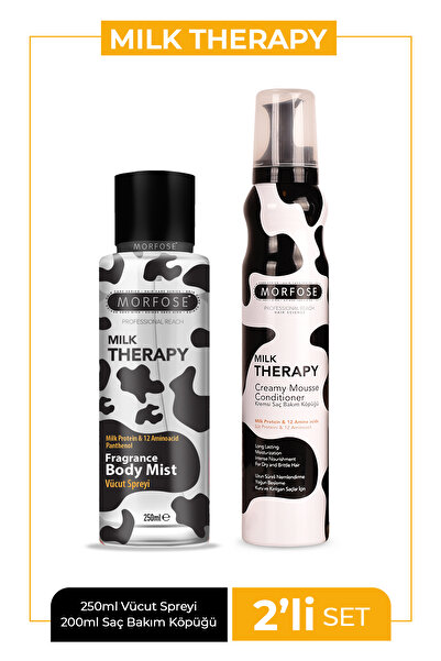Morfose Milk Therapy Vücut Spreyi 250 ml + Milk Therapy Saç Köpüğü 200 ml