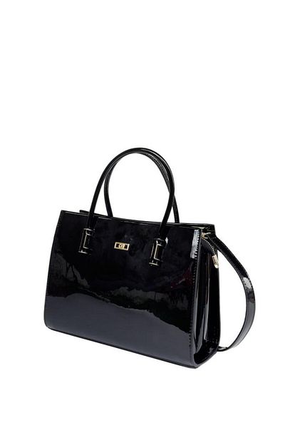 KRISTE BELL Patent Leather Black Women's Shoulder Bag - 7254