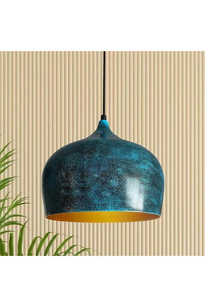 Bamyum Kreis 30 cm Hängelampe Metall E27 Ocean