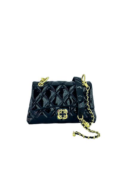 KRISTE BELL Patent Leather Black Women's Shoulder Bag - 26482