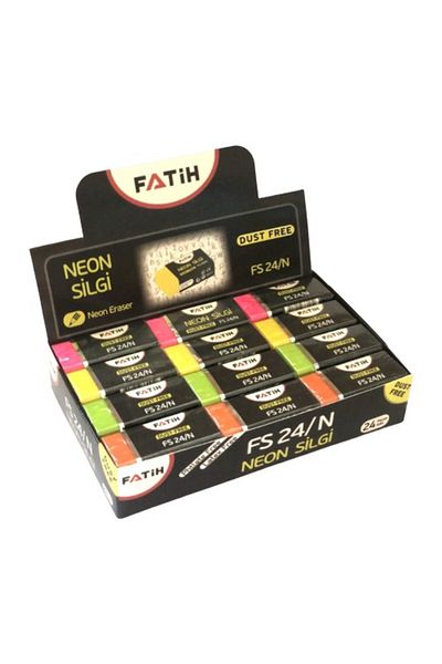 Fatih Neon Eraser Fs24 Fa36025slne (Pack of 24)