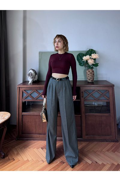 Bak'ap Polyviscose Plaszo Fabric Trousers