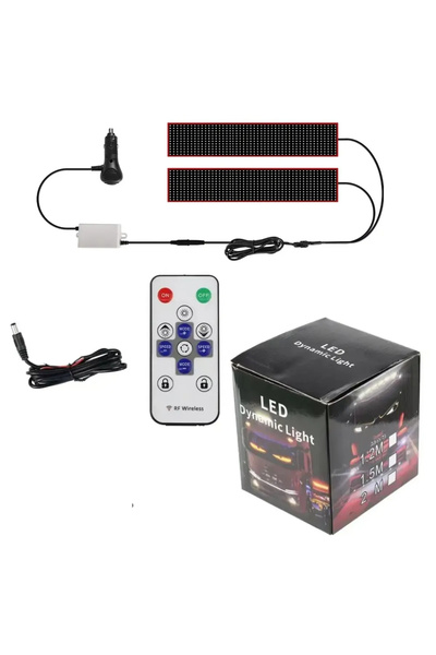 Teknotopia LED Matrix Panel Kamyon ve Tır Için 2in1 Uzaktan Kumandalı Dijital...