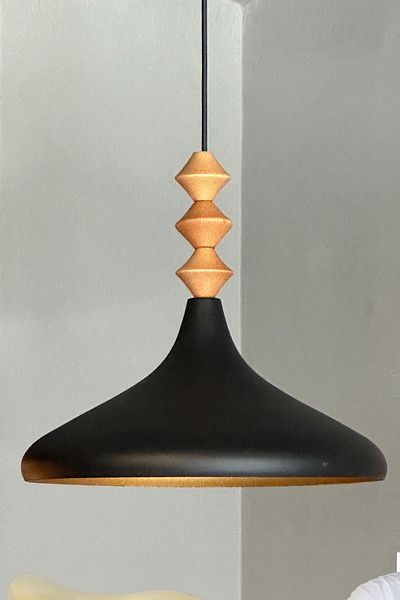 Bamyum Champion 35 cm Hängelampe Metall E27 Schwarz