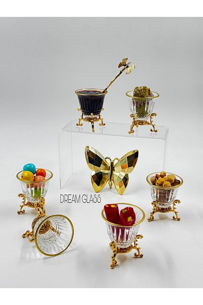 Dream glass 6 People Rose Cast Foot Slimmed Presentation & Presentation & Presentation