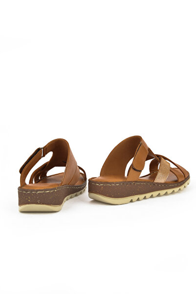 Ziya Genuine Leather Women's Slippers - Tan 1411008 Z012